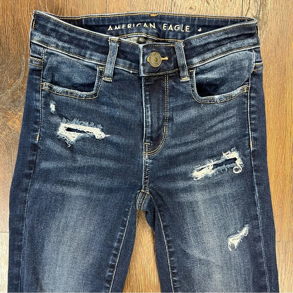 American Eagle distressed jeggings SZ 00 short - Picture 5 of 5